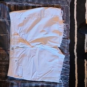 White denim shorts